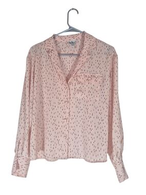 Worthington Blush Pink Printed Button-Down Shirt